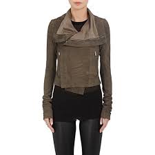 Rick Owens Women S Blistered Leather Biker Jacket 2 429 Liked On Polyvore Featuring Outerwear Jacket Grey Leather Jacket Real Leather Jacket Biker Jacket