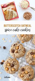 Butterscotch Oatmeal Spice Cookies Easy Cake Mix Recipe It S Always Autumn Recipe In 2020 Cake Mix Cookie Recipes Cake Mix Recipes Cake Mix