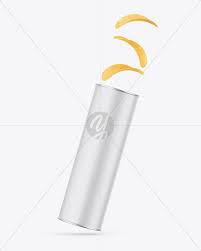 Download Paper Snack Tube W Chips Mockup In Tube Mockups On Yellow Images Object Mockups PSD Mockup Templates