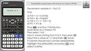 Poisson Probability Distribution Pdf List On Casio Classwiz Fx 991ex Calculator Probability Scientific Calculators