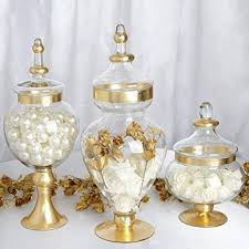See more ideas about glass candy jars, glass, antique glass. Set Of 3 Metallic Gold Rimmed Apothecary Glass Candy Jars Apothecary Jars Decor Glass Candy Jars Decorated Jars
