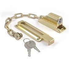 A lockset (alternatively lock set) is the hardware and components that make up the locking or latching mechanism that can usually be found on a door or other hinged object but can also include sliding doors and dividers. Keyed Chain Door Lock For Extra Protection From The Inside Locks With A Key 1727c Cadena Para Cerradura De Puerta Madol Walmart Canada