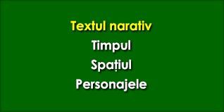Textul Narativ Timpul Spaţiul Personajele