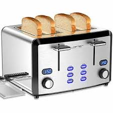 Parts of this product are made of glass that could break under im. Removable Crumb Tray Full Stainless Steel Body Toaster With 7 Bread Settings Lofter Prime Rated Bagel Toasters With Lcd Display Bagel Defrost Reheat Cancel Function Silver 900w 2 Slice Toaster 1 6 Wide Slots Home Kitchen