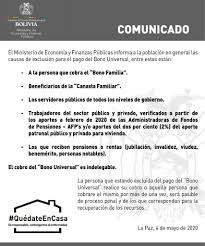 El Pago Del Bono Universal Comienza Este Martes Los Primeros Beneficiarios Estan En El Rango De 50 A 60 Anos La Razon Noticias De Bolivia Y El Mundo