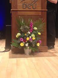 See more ideas about wedding bouquets, ceremony design, wedding. Podium Flowers Graduation Flowers Flower Arrangements Floral Arrangements