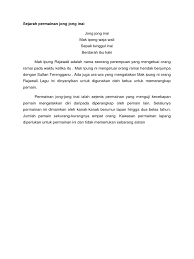 Tarian jong jog inai merupakan tarian tradisional. Sejarah Permainan Jong Jong Inai