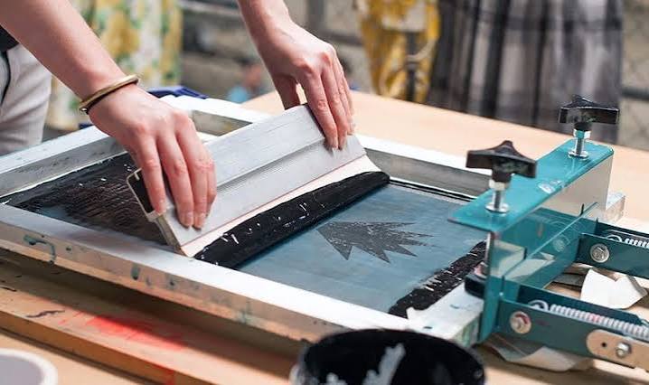 Screen Printing Images our Palamu printing press