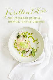Forellentatar Mit Meerrettich Apfel Sorbet Festliches Essen Lebensmittel Essen Essen Und Trinken