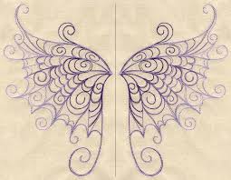 Delicate Wings Wing Pair Urban Threads Unique And Awesome Embroidery Designs Schmetterlingsflugel Stickmuster Und Feenflugel Zeichnung
