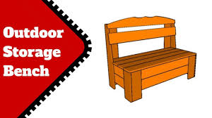 Outdoor storage box seat plans. Outdoor Storage Bench Plans Free Youtube