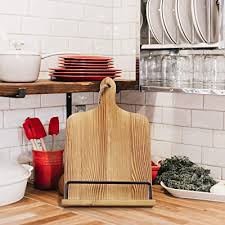 Keep your kitchen neat and organized with these convenient kitchen counter accessories. Buy Soligt Cookbook Stand For Kitchen Counter Adjustable Ipad Tablet Recipe Book Holder Rustic Wood Cutting Board Style Online In Indonesia B08brbn56w
