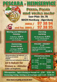Diese pizzaria liefert falsche pizzen, behauptet dann noch rotzfrech. Pizza Heimservice Pescara Homburg Restaurantbewertungen