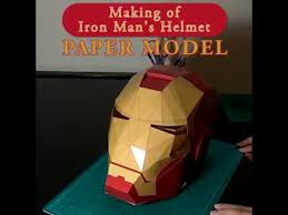 Mark 2 iron man outfit in mn:roti. 1 1 Paper Model Papercraft Of Iron Man S Helmet Making Youtube