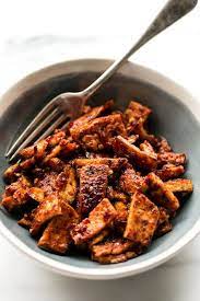 5 Ingredient Spicy Chile Garlic Tofu Recipe Tofu Recipes Recipes Vegetarian
