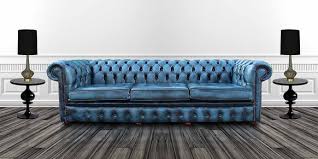 All scs leather sofas are available as 4, 3 and 2 seater sofas and have matching footstools available. Chesterfield Real Leather 4 Seater Settee Antique Blue Leather Sofa Uk Handmade Ebay
