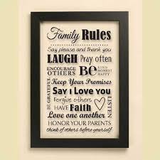 Family Rules Wall Hanging Christiangiftsplace Com Online Store Family Rules Framed Quotes Family Quotes
