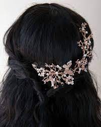 Butterfly Wedding Headpiece In Rose Gold In 2021 Gold Bridal Hair Accessories Wedding Rose Gold Theme Rose Gold Bridal Hair Accessories