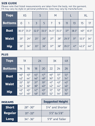 Five Dancewear Size Chart