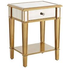 Mirrored nightstands are usually considered a neutral, and that they can complement bedroom furniture in a wide range of colors: Hayworth Gold Nightstand