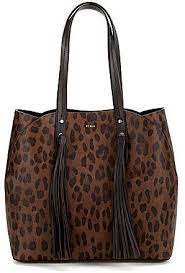 Furla Aurora M Tasseled Leopard Print Tote Leopard Print Tote Tote Bags
