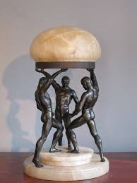 A Very Fine Quality Art Deco Alabaster Table Lamp Retaining The Original Alabaster Shade Restorations That Will Work Very With Images Art Deco Lamps Art Deco Lighting