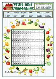Fruit And Vegetables Wordsearch Learn English English Activities Words