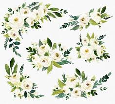 White Flower Small Set Individual Png Files Hand Etsy Floral Watercolor Watercolor Flower Wreath Watercolor Flower Illustration