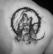 Black And White Wolf Tattoo Ideas New Tattoo Wolf Moon Ideas White Wolf Tattoo Wolf Tattoos Wolf Tattoo Sleeve