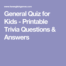 A list of funny and interesting multiple choice trivia questions with answers on different topics. General Quiz For Kids Printable Trivia Questions Answers Trivia Questions And Answers Trivia Questions For Kids Trivia Questions