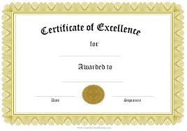 Select the certificate border you would like to use. Award Of Excellence Jpg 1040 729 Award Template Certificate Of Achievement Template Free Certificate Templates