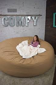 Bean Bag Bed 8 Foot Xtreem Oversized Bean Bag Chair In Twill Tan Khaki Bean Bag Chair Oversized Bean Bags Bean Bag Bed