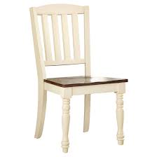 Set Of 2 Lanceton Cottage Style Wooden Chair White Dark Oak Iohomes Solid Wood Dining Chairs Wooden Chair Chair Design Wooden