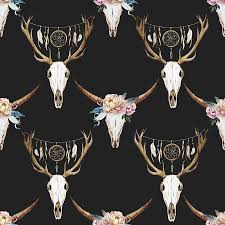 Styled in a deep shade of indigo blue, this bohemian damask makes a chic feature wall. Wishbones Boho Wallpaper Skull Wallpaper Bohemian Wallpaper