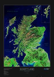 The capital is portree, other villages include dunvegan. Schottland Satelliten Poster 70 X 100cm