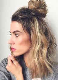 A decorative knot of hair on the crown of the head, sometimes having ribbons or feathers. Pin On Medium Hairstyle Ideas