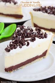 Chocolate And Vanilla Pudding Pie Recipe Food Eat Dessert Pudding Pie Recipes