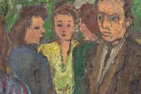 Sold at Auction: Jean Ducommun, Jean Félix Ducommun (1920-1958) "Pierre  Ducommun et autres figures" huile sur toile