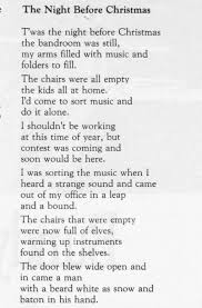 The poem was recorded in support of the actors' benevolent fund, of which the prince of wales has been patron for over 20 years. Twas The Night Before Christmas In The Bandroom Frank Buck Consulting