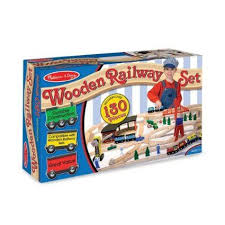 Amazon Com Melissa Doug Deluxe Wooden Railway Set Toy Train Set Tracks Toys Games Melissa And Doug Best Toddler Toys Melissa Doug
