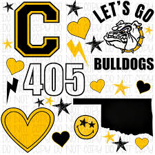セメント ブルドッグス - スキャッター - ブラック アンド ゴールド - オクラホマ - 405 - 学校スポーツ チーム - デジタル  ダウンロード インスタント PNG ファイル - Etsy 日本