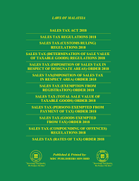 We did not find results for: Laws Of Malaysia Sales Tax Act 2018 And Regulations