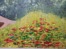 Free for commercial use no attribution required high quality images. Field With Flowers Poppies In The Field Green Grass Field With Red Flowers Nature Summer Landscape Summer Sunny Day Painting By Alla Orlova Saatchi Art