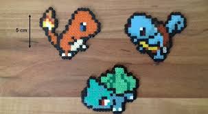 Rocknlovemade Perlerpokemon Lot De 3 Aimants Pokemon Version Game Boy Salameche Carapuce Bulbizarre Perles A Repasser Perler Beads Pixel Art 7