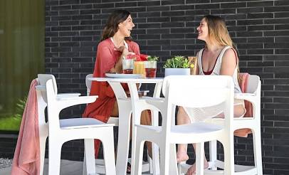 Ledge Lounger Haven All-Weather High-Top Bistro Dining Suite, AI generated
