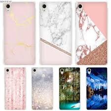 Binyeae Stalactite Pink Marble Glitter Clear Case Cover For Sony Xperia Z1 Z2 Z3 Z4 Z5 M4 Aqua M5 X Xa Xa1 Xz E4 E5 C4 C5 Clear Cases Pink Marble