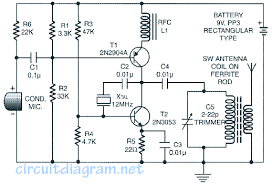 25 Metres Range Short Wave Am Transmitter Short Waves Electronic Circuit Projects Transmitter