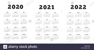 Einstellen Der Grosse A4 Vertikale Einfache Kalender In Deutschland 2020 2021 2022 Jahren Auf Weiss Stock Vektorgrafik Alamy