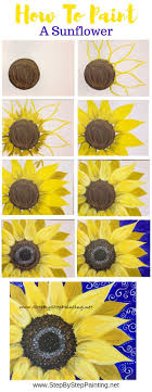 How To Paint A Sunflower Step By Step Painting Tutorial Beginners guide to painting a large yellow sunflower on canvas. how to paint a sunflower step by step