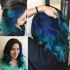 Black And Neon Green Hair Underneath Quick Read How To Dye Black Hair Blue Hairstylecamp Underlights Hair Teal Hair Blue Hair